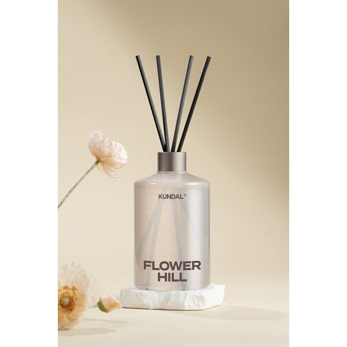 Kundal Large Capacity Perfume Diffuser, Fibercitic Set, Flower Hill 500mlx2