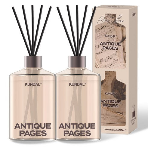 Kundal Large Capacity Perfume Diffuser, Fibercitic Set, Antique Pages 500mlx2