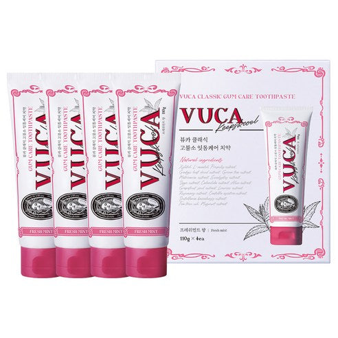 Vuca Classic High-Fluoride Fresh Mint Gum Care Toothpaste, 110g, 4 Pack