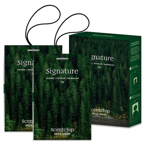 Belle Amant Scent Chip Car Air Freshener Sachets 20g, 2-Pack, Signature, 1 piece