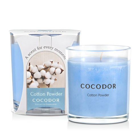 Cocodor Premium Candle, Cotton Powder, 170g, 1 piece