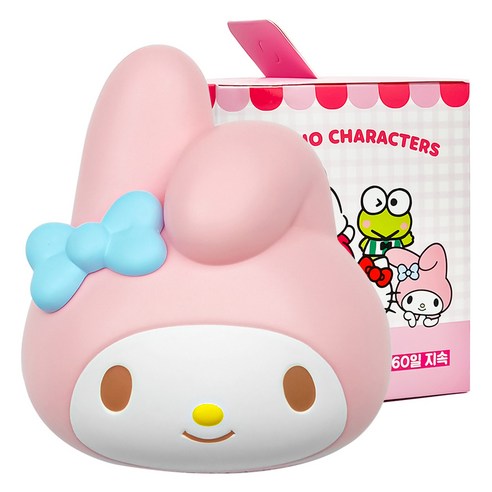 Belle Amant Sanrio My Melody Big Face Refillable Car Air Freshener Set, Fresh Cotton, 1 piece
