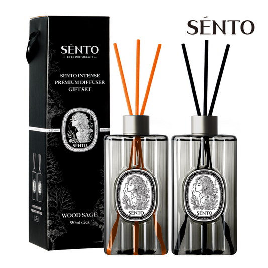 Sento Intense Premium Large Capacity Diffuser Gift Set Wood Sage 550mlx2