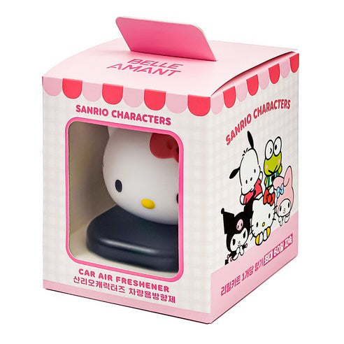 Belle Amant Sanrio Hello Kitty Big Face Car Air Freshener Main Product, Black Cherry, 1 piece