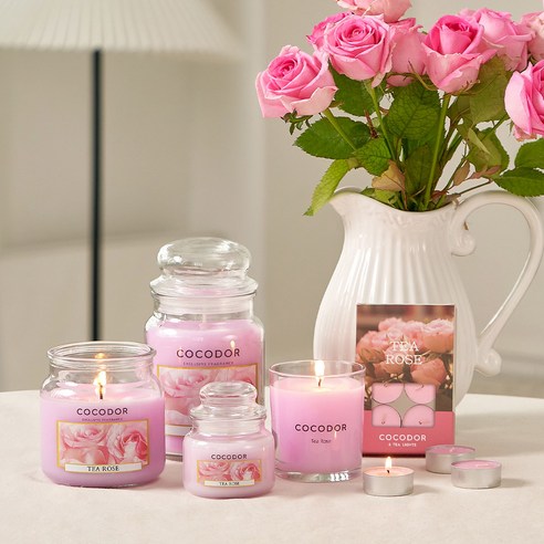 Cocodor Rajiza Candle, Tea Rose, 510g, 1 piece