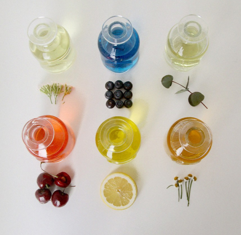 Herb Thyme Reed Diffuser 130ml + Flower Plaster Randomly Sent 4p + Fiber Stick 5p Gift Set, Red Fruit, 1 Set