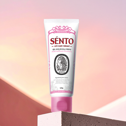 Sento Prime High-Fluoride Gum Care Toothpaste, Pure Mint Flavor, 120g, 4 pcs