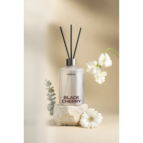 Kundal Large Capacity Perfume Diffuser, Fibercitic Set, Black Cherry 500mlx2