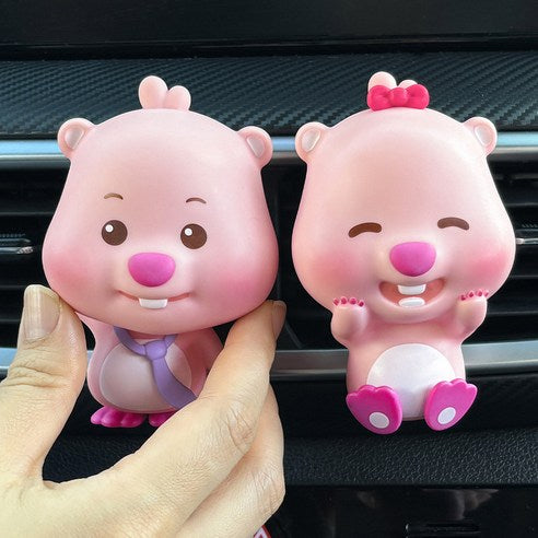 Belle Aman Baby Zanman Luffy Ribbon Figure Car Air Freshener, 1 ea, White Jasmine Mint