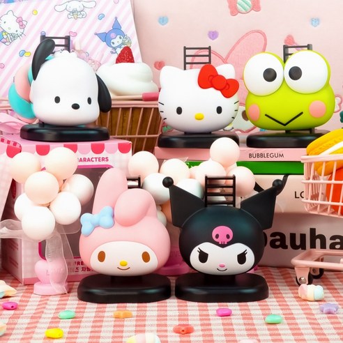 Belle Amant Sanrio Kuromi Big Face Car Air Freshener Refill Set, Fresh Cotton, 1 piece