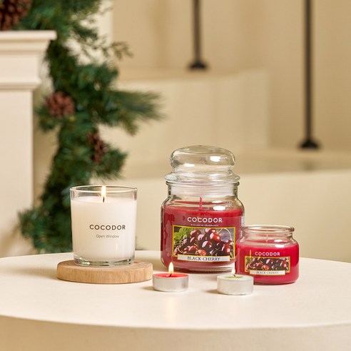 Cocodor Small Jar Candle, Black Cherry, 95g, 1 piece