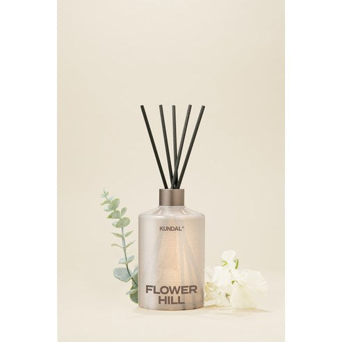 Kundal Large Capacity Perfume Diffuser, Fibercitic Set, Flower Hill 500mlx2