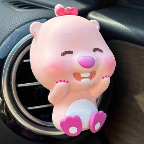 Belle Aman Baby Zanman Luffy Ribbon Figure Car Air Freshener, 1 ea, White Jasmine Mint