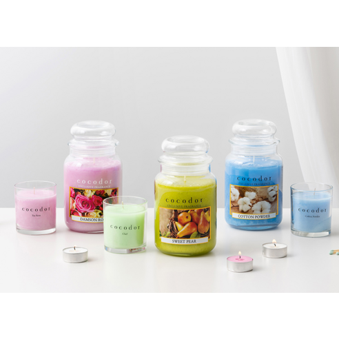 Cocodor Rajiza Candle, Cotton Powder, 510g, 1 piece