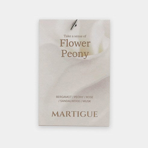 Martigue Perfume Sachet Car Air Freshener 2p, Flower Peony, 1 Set