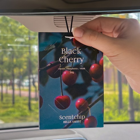 Belle Amant Scent Chip Car Air Freshener Sachets 20g, 2-Pack, Black Cherry, 1 piece
