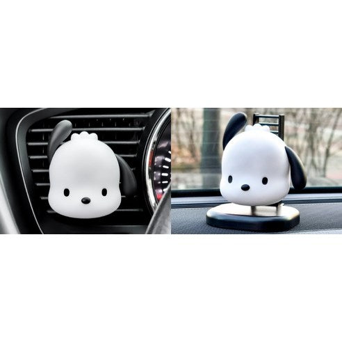 Belle Amant Sanrio Characters Pocachoco Big Face Car Air Freshener, Fresh Cotton, 1 piece