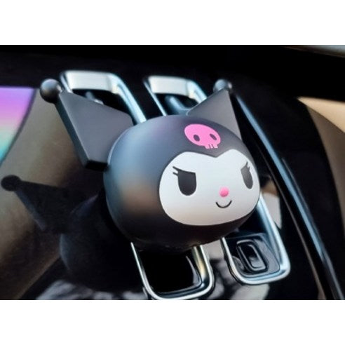 Belle Amant Sanrio Kuromi Big Face Car Air Freshener Refill Set, Fresh Cotton, 1 piece