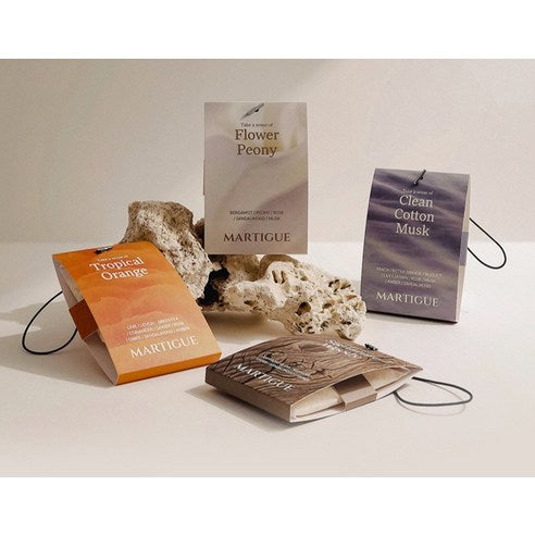 Martigue Perfume Sachet Car Air Freshener 2p, Black Cherry, 1 Set