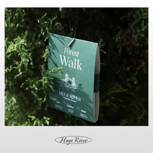 Huge River Premium Perfume Sachet Air Freshener, Love Hawaii Flower, 1 set, 40g