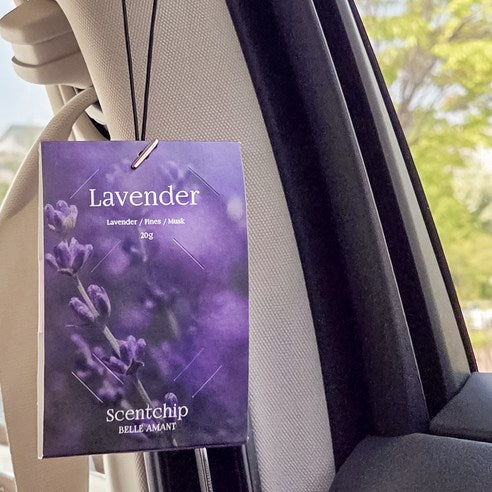 Belle Amant Scent Chip Car Air Freshener Sachets 20g, 2-Pack, Lavender, 1 piece