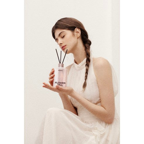 Kundal Large Capacity Perfume Diffuser, Fibercitic Set, Flower Hill 500mlx2