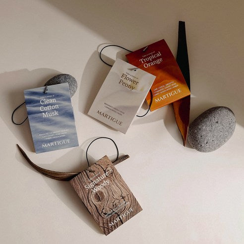 Martigue Perfume Sachet Car Air Freshener 2p, White Musk, 1 Set