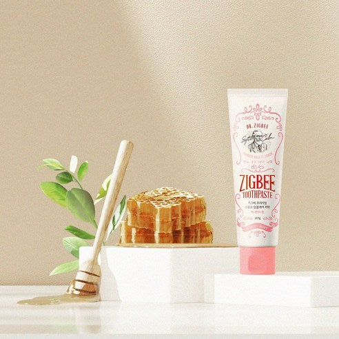 Tartar removal 35%, Zigbee large-capacity high-fluoride gum-care toothpaste, Honey Mint scent, 4 pcs, 117g”
