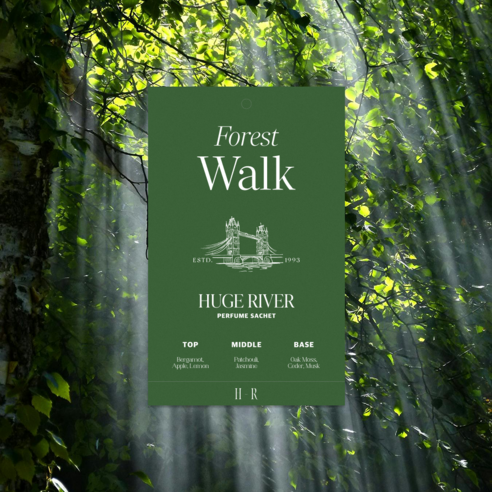 Huge River Premium Perfume Sachet Air Freshener, Clean Soap, 1 set, 40g