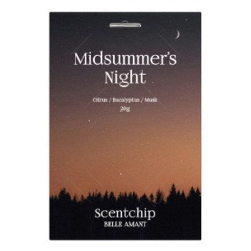 Belle Amant Scent Chip Car Air Freshener Sachets 20g, 2-Pack, Midsummer Night, 1 piece