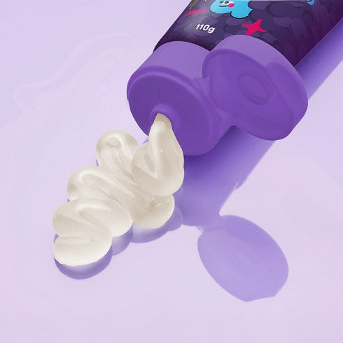 Vuca Junior Mild High-Fluoride Breath Care Vegan Children's Toothpaste Grape Flavor, 110g, 4 Pack